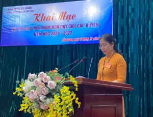 Khai mạc Hội thi giáo viên mầm non dạy giỏi cấp huyện năm học 2021-2022